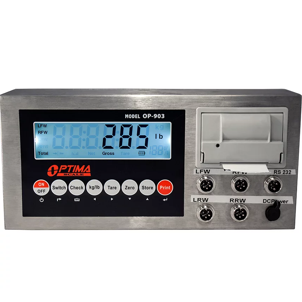 Axle Weighing Pads/Vehicles Scale/Truck/Car Scales, Aluminum Heavy-Duty Construction, Accurate Indicator with Built-in Printer