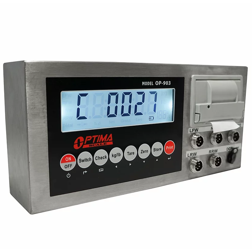 Axle Weighing Pads/Vehicles Scale/Truck/Car Scales, Aluminum Heavy-Duty Construction, Accurate Indicator with Built-in Printer