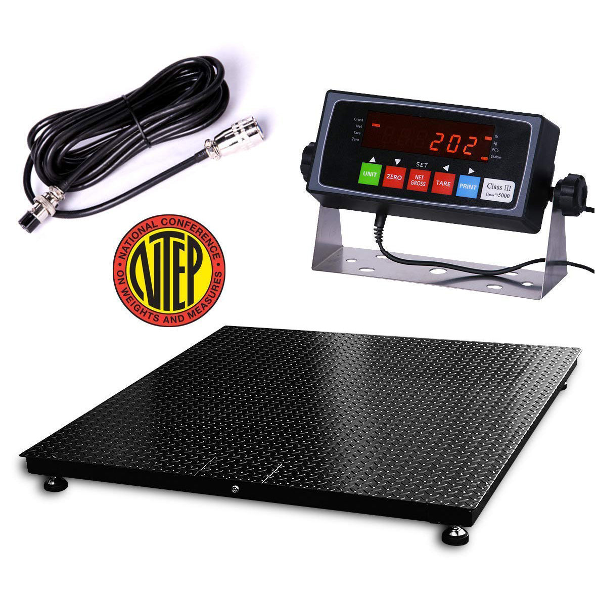 PEC NTEP Certified Legal for Trade Floor Scale Heavy Duty Industrial Pallet Scale with Indicator
