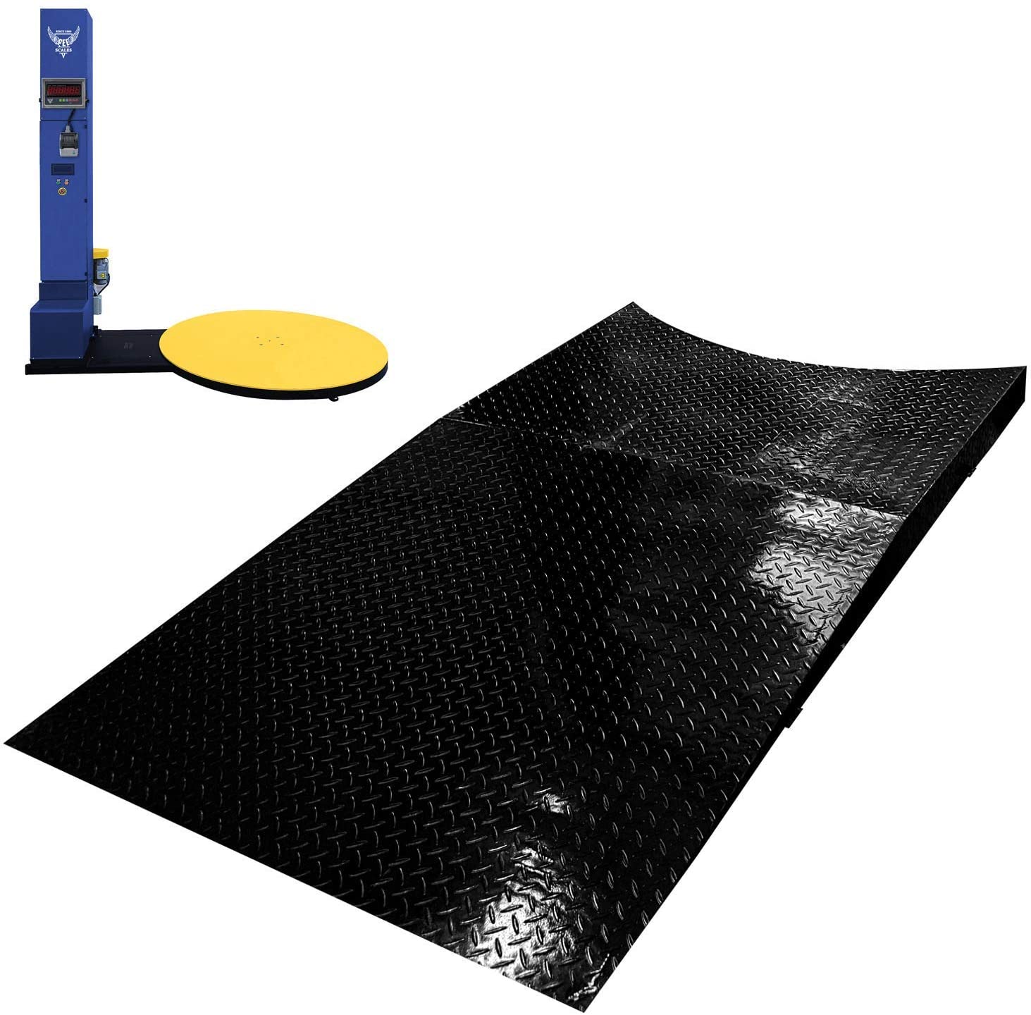 PEC Scales Carbon Steel Ramp 48" x 72"  for Floor Scales or Pallet Wrapping Machine, Capacity 10000 lb